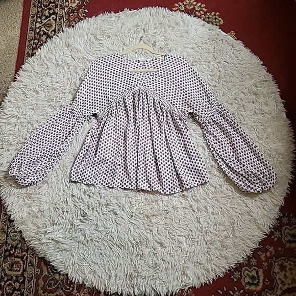 GAP Black and White Polka Dot Blouse - Picture 1 of 14